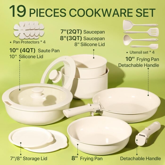 CAROTE 12-Piece Nonstick Cookware Set - Image 3